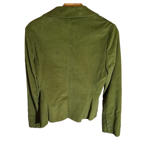 Larry Levine Green Corduroy Blazer Size 8 - Picture 2 of 5